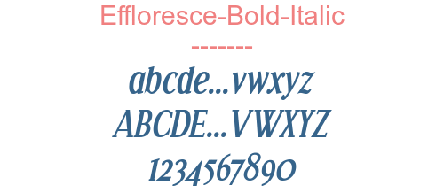 Effloresce-Bold-Italic