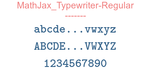 MathJax Typewriter-Regular