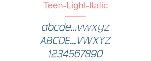 Teen-Light-Italic