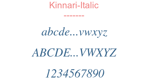 Kinnari-Italic