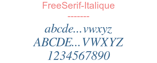 FreeSerif-Italique