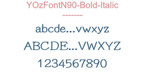 YOzFontN90-Bold-Italic