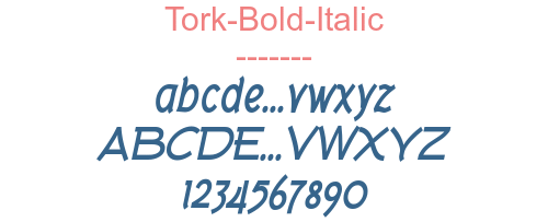 Tork-Bold-Italic