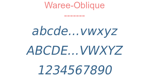 Waree-Oblique