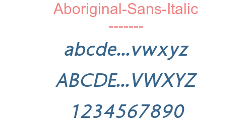 Aboriginal-Sans-Italic