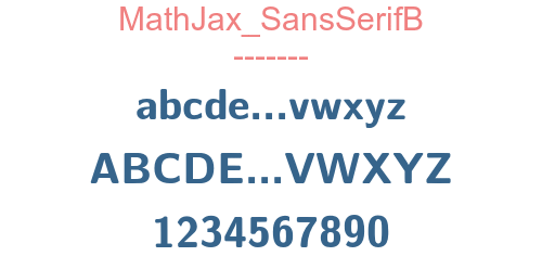 MathJax SansSerifB