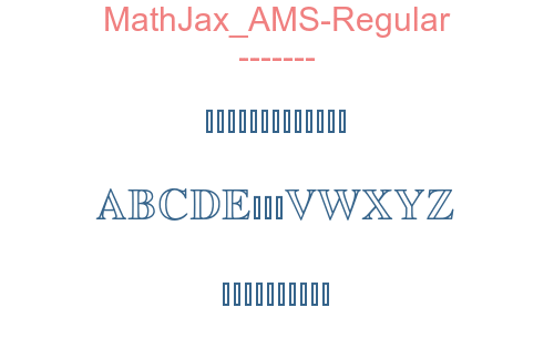 MathJax AMS-Regular