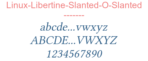 Linux-Libertine-Slanted-O-Slanted