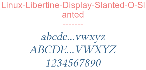 Linux-Libertine-Display-Slanted-O-Slanted