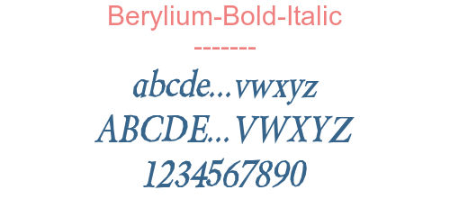 Berylium-Bold-Italic