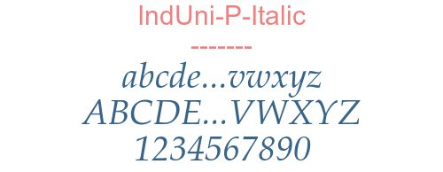 IndUni-P-Italic