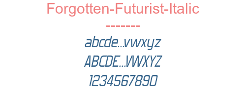 Forgotten-Futurist-Italic