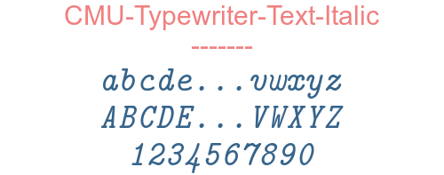 CMU-Typewriter-Text-Italic