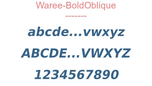 Waree-BoldOblique