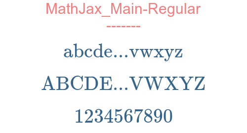 MathJax Main-Regular