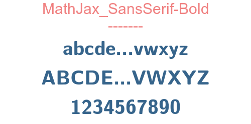 MathJax SansSerif-Bold