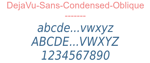 DejaVu-Sans-Condensed-Oblique