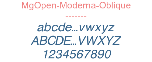 MgOpen-Moderna-Oblique