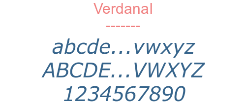 VerdanaI