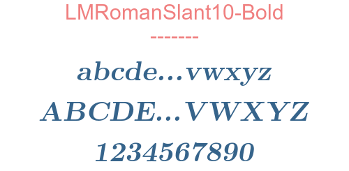 LMRomanSlant10-Bold