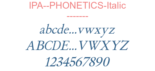 IPA--PHONETICS-Italic