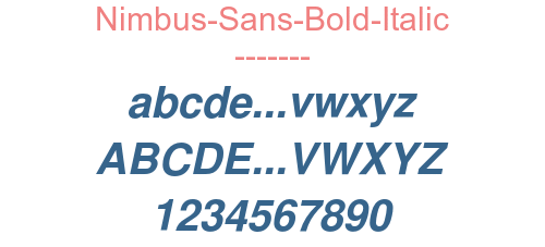 Nimbus-Sans-Bold-Italic