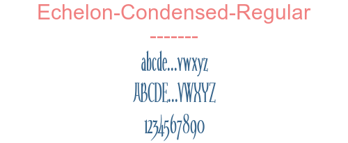 Echelon-Condensed-Regular