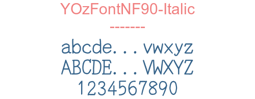 YOzFontNF90-Italic