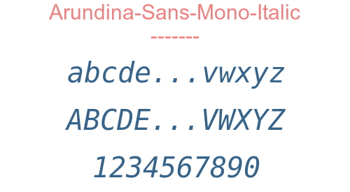 Arundina-Sans-Mono-Italic