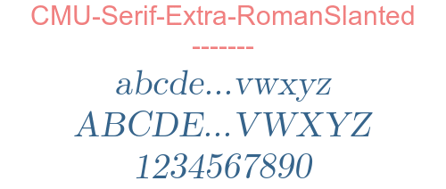 CMU-Serif-Extra-RomanSlanted