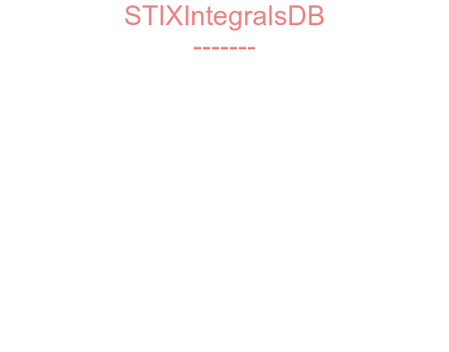 STIXIntegralsDB