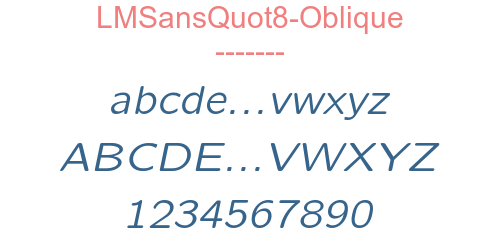 LMSansQuot8-Oblique