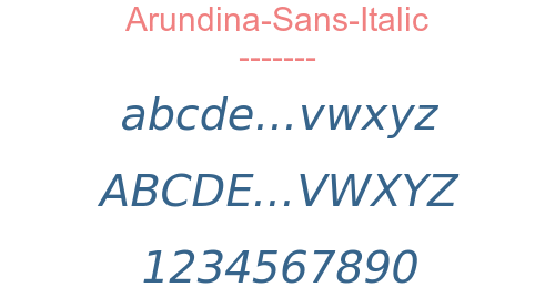 Arundina-Sans-Italic