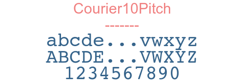 Courier10Pitch