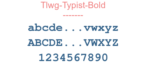 Tlwg-Typist-Bold