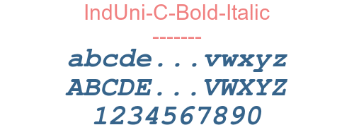 IndUni-C-Bold-Italic