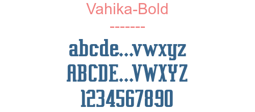 Vahika-Bold