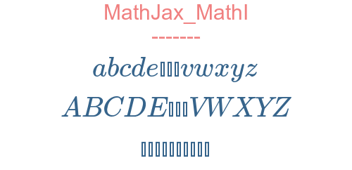 MathJax MathI