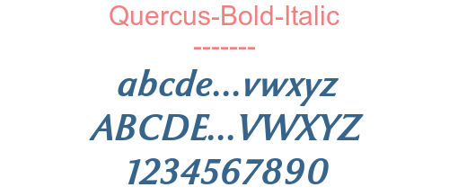 Quercus-Bold-Italic