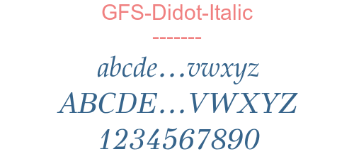 GFS-Didot-Italic