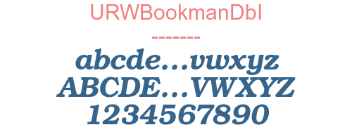 URWBookmanDbI