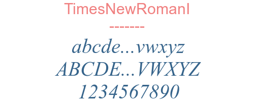 TimesNewRomanI