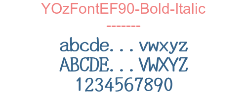 YOzFontEF90-Bold-Italic