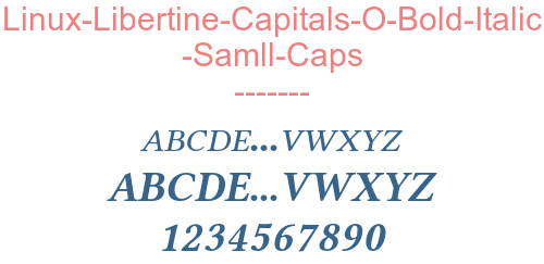 Linux-Libertine-Capitals-O-Bold-Italic-Samll-Caps