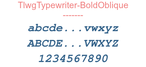 TlwgTypewriter-BoldOblique