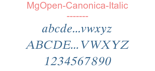 MgOpen-Canonica-Italic