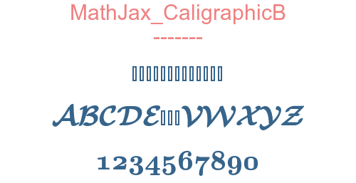 MathJax CaligraphicB