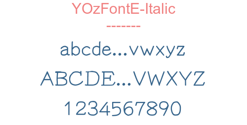 YOzFontE-Italic