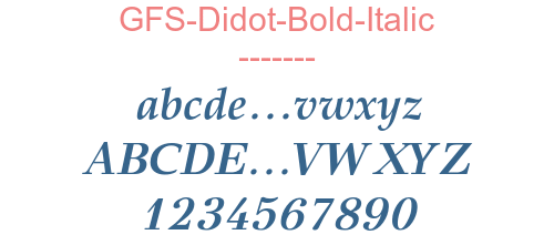 GFS-Didot-Bold-Italic