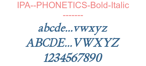 IPA--PHONETICS-Bold-Italic